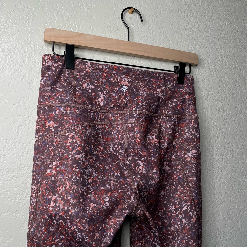 Athleta Rainier Printed Mesh Tight Leggings Size Speckled Spotted Pattern - Picture 11 of 16